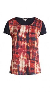 Seidige Digital-Print-Bluse