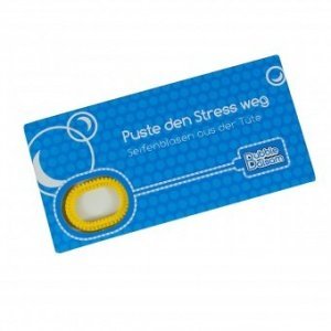 Seifenblasen Puste den Stress weg