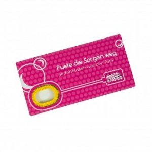 Seifenblasen Puste die Sorgen weg