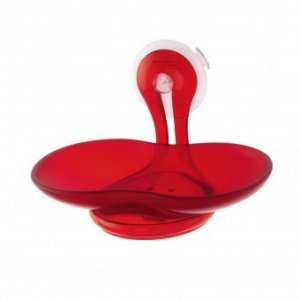 Seifenschale Loop transparent rot