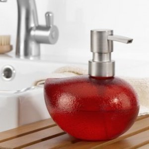 Seifenspender Grace transparent rot