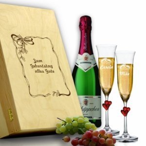 Sekt Geschenkset in Holzkiste