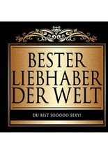 Sektflasche Etikett Bester Liebhaber