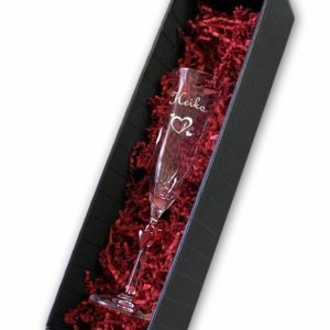 Sektglas in Geschenkverpackung