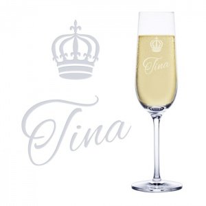 Sektglas mit Gravur - Royal