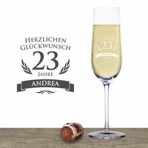 Sektglas zum Geburtstag
