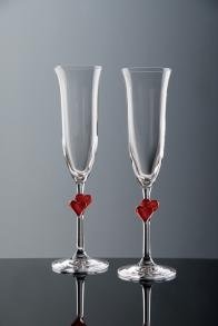 Sektkelche mit Herzmotiv