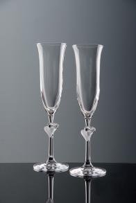 Sektkelche mit Herzmotiv