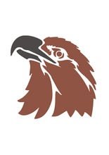 Selbstklebe Schablone - Adlerkopf