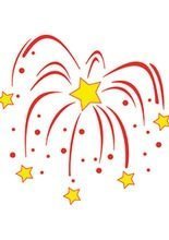 Selbstklebe Schablone - Feuerwerk