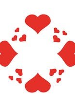 Selbstklebe Schablone - Herzenkreis