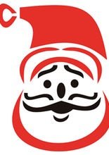 Selbstklebe Schablone - Nikolaus