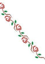 Selbstklebe Schablone - Rosen-Band