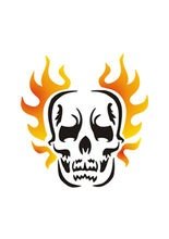 Selbstklebe Schablone - Skull