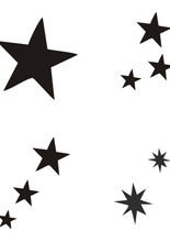 Selbstklebendes Schablonen Set Sterne