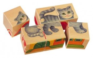 Selecta Holzwürfel-Puzzle Bauernhof