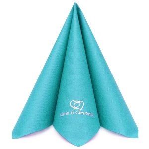 Serviette Airlaid Dinner, türkis, person