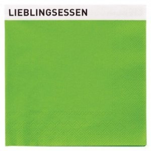 Servietten Ein Wort Lieblingsessen