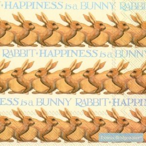 Servietten "Happiness is a Bunny", Emma 