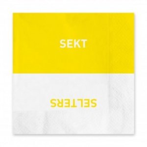 Servietten Selters gelb