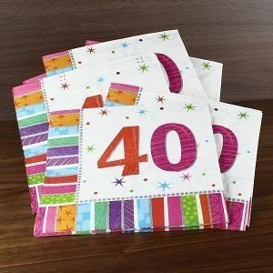 Servietten *zur Party - 40* radiant