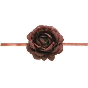 Serviettenband Blume, braun, 4 St.