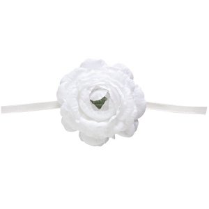 Serviettenband Blume, weiß, 4 St.