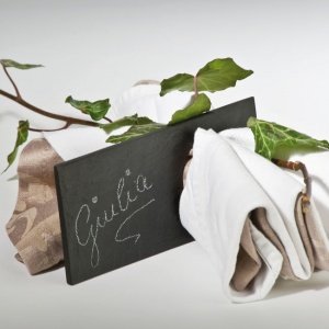 Serviettenhalter Schiefer, 2er Set