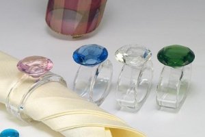 Serviettenring 4er-Set bunt