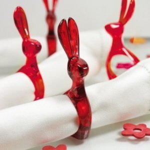 Serviettenring Hazel transparent rot