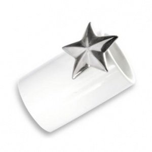 Serviettenring Stern weiß-silber von Blü