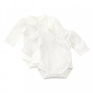 Set 2 Bodys langarm weiß