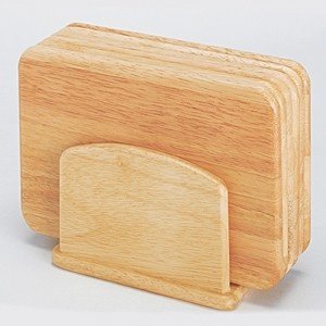 Set 6 Frühstücksbrettchen aus Holz mit S