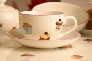 Set Appletree Tassen mit Untertassen Cak