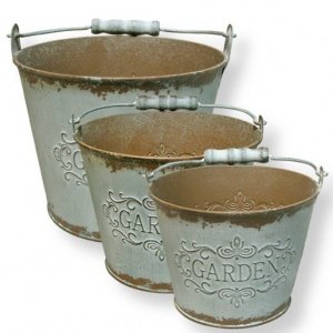 Set Metall-Eimer groß