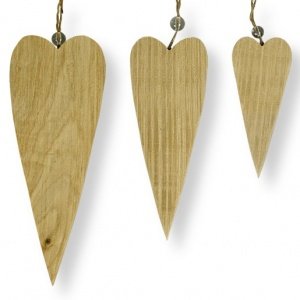 Set Naturholz Herzen