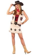 Sexy Cowgirl Damenkostüm beige-braun