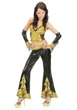 Sexy Damen-Top Tiger schwarz-gelb