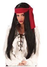 Sexy Karibik Piratin Langhaar Perücke