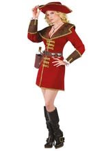 Sexy Piratin Kostüm rot