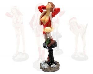 Sexy-Weihnachts-Girl auf Barhocker