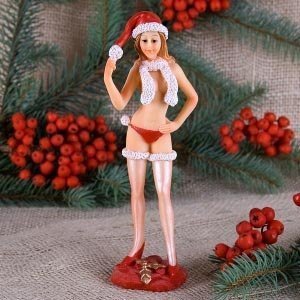 Sexy Weihnachtsgirl mit Schal