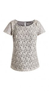 Shirt aus floraler Spitze