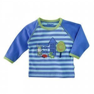 Shirt langarm blau/grün