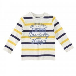 Shirt langarm  grau/gelb/blau