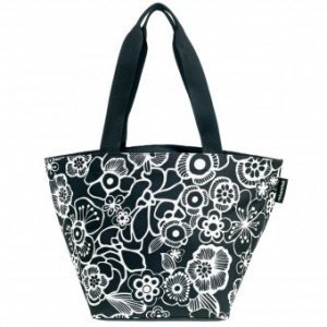 Shopper M fleur schwarz