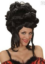 Showgirl Perücke schwarz