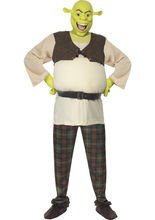 Shrek Comic Lizenz Film Kostüm grün-beig