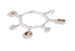 Silber-Charm quadratisch