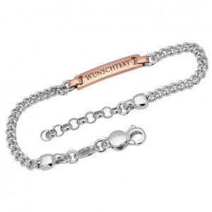 Silberarmband mit Gravurplatte - 9223